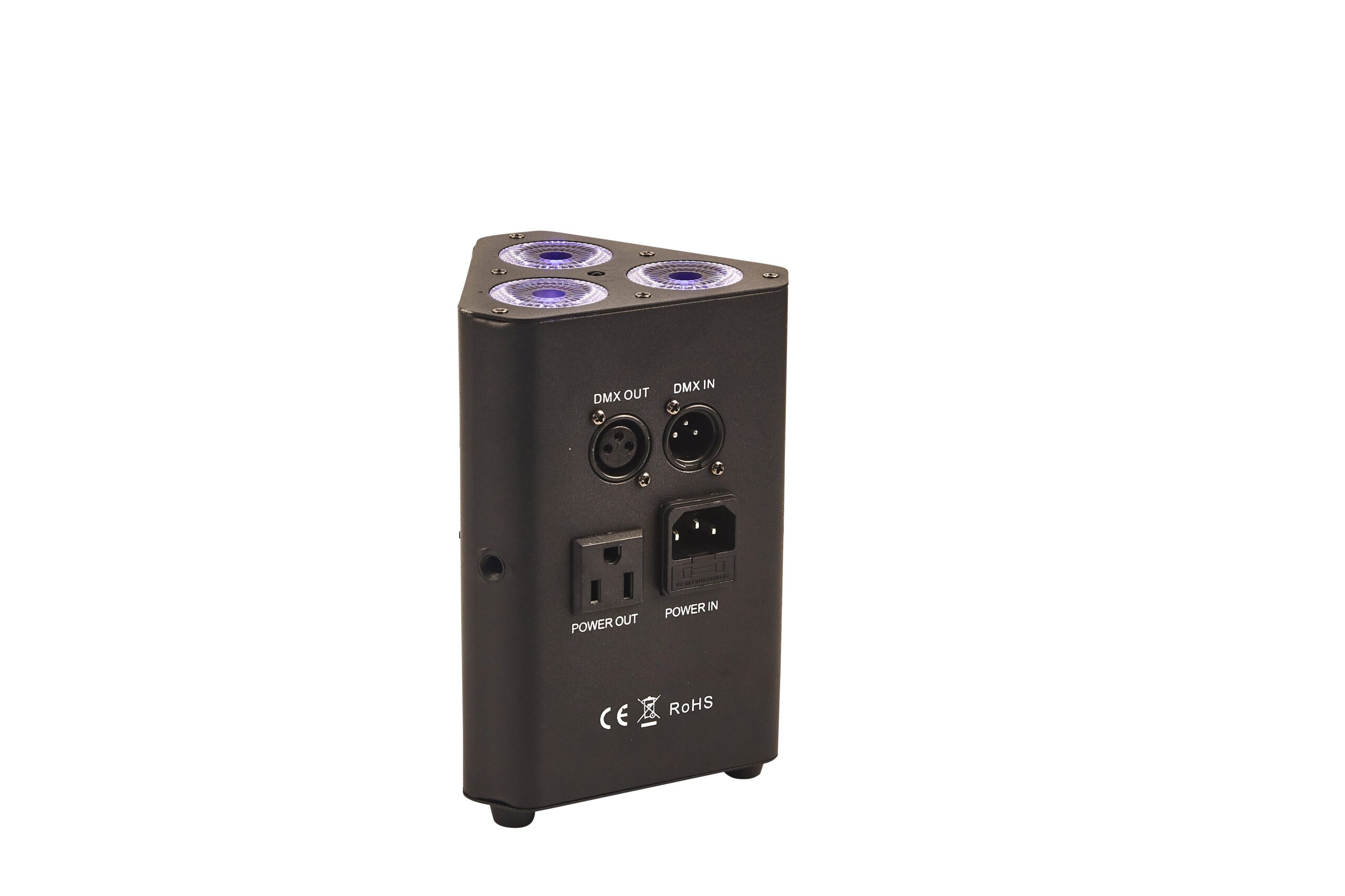 Powered LED wedge Uplight - 3 Bulbs x18W rgbawa uv led wireless dmx Battery - Image 3
