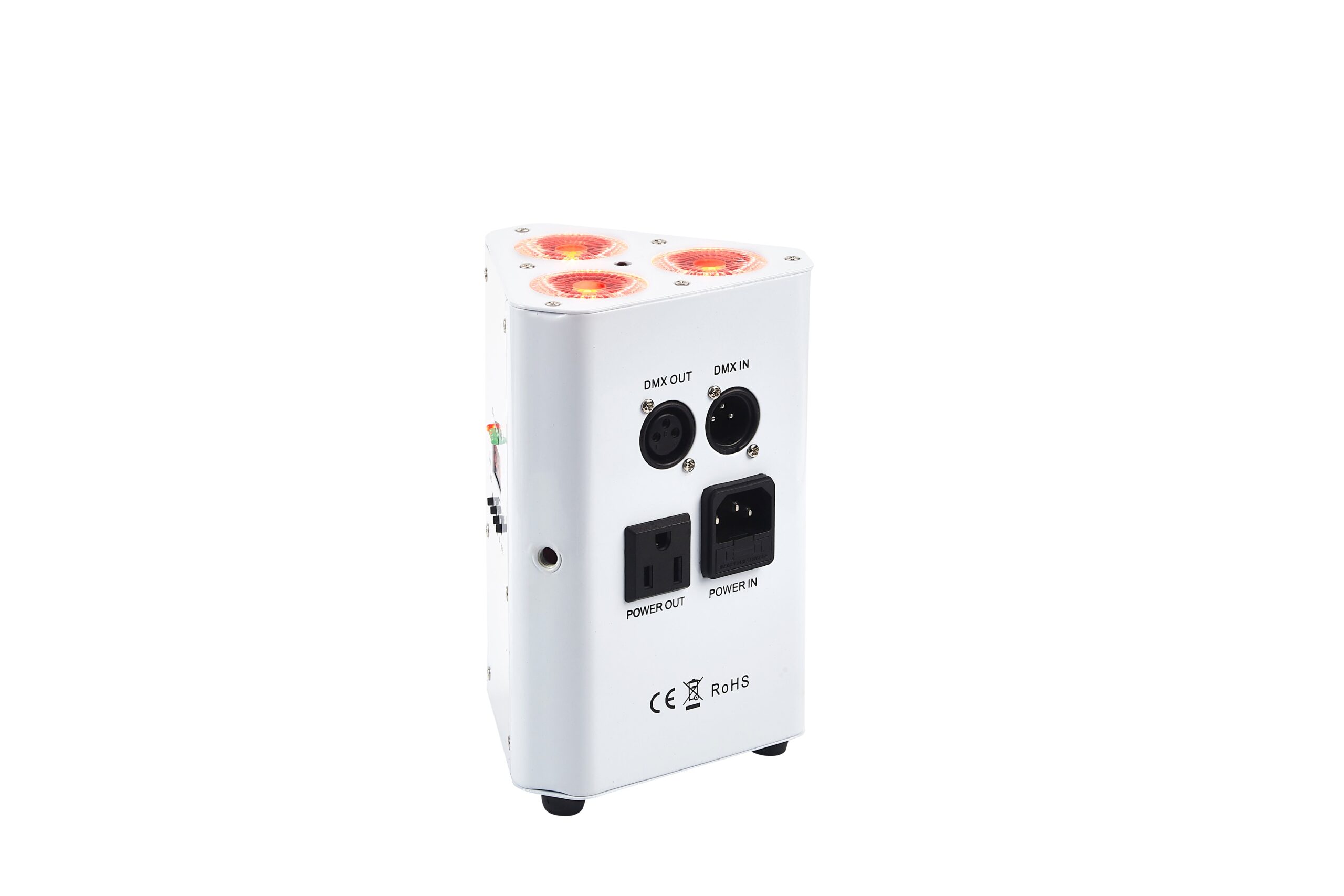 Powered LED wedge Uplight - 3 Bulbs x18W rgbawa uv led wireless dmx Battery - Image 6