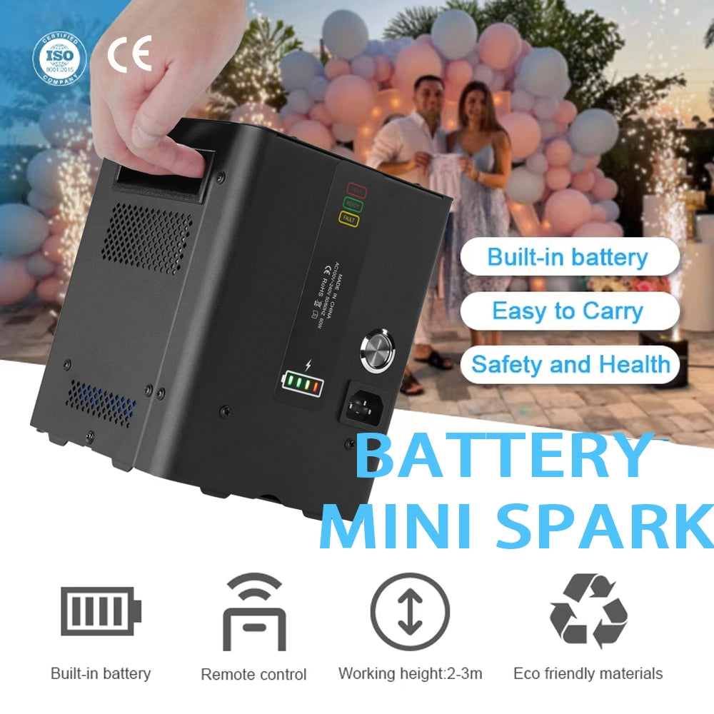 Mini Spark Machine with Built-In Battery – Wireless Cold Spark Fountain (No DMX) - Image 4